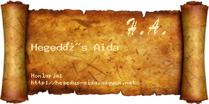 Hegedűs Aida névjegykártya